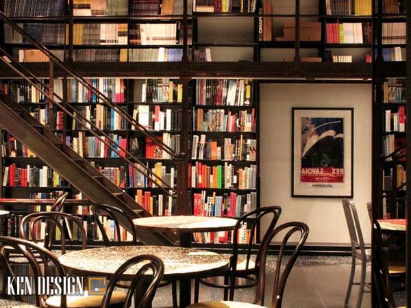 Hé lộ tuyệt chiêu trang trí nội thất quán cà phê sách ấn tượng